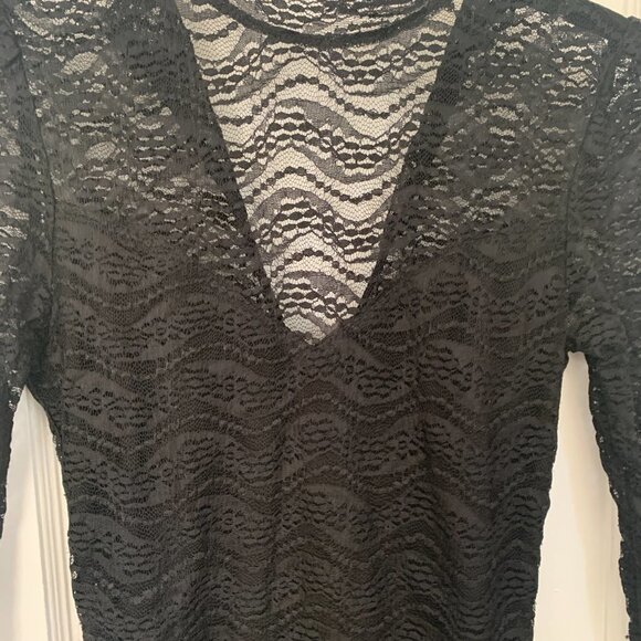 Dolce Vita Black Lace Mini Dress - Picture 6 of 8